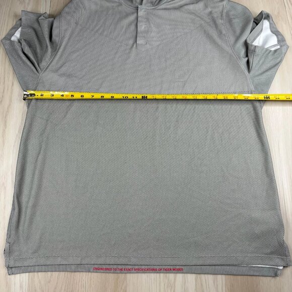 Nike Tiger Woods Dri-FIT ADV DA2995-100 Mens Gray Black Golf Polo Shirt Size XL - Picture 12 of 14